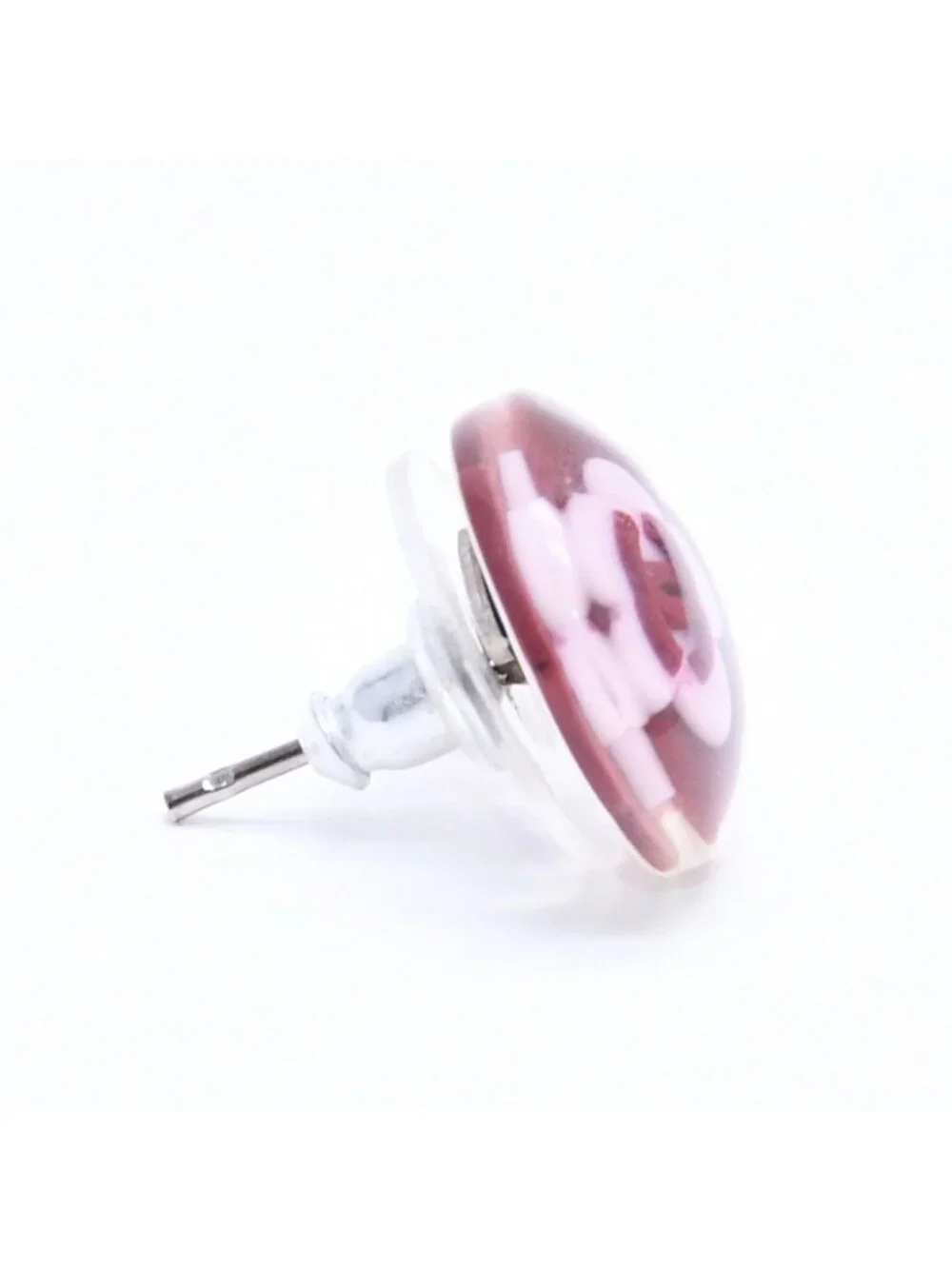 Chanel CC Logo Earrings 04 Camellia Clear Resin